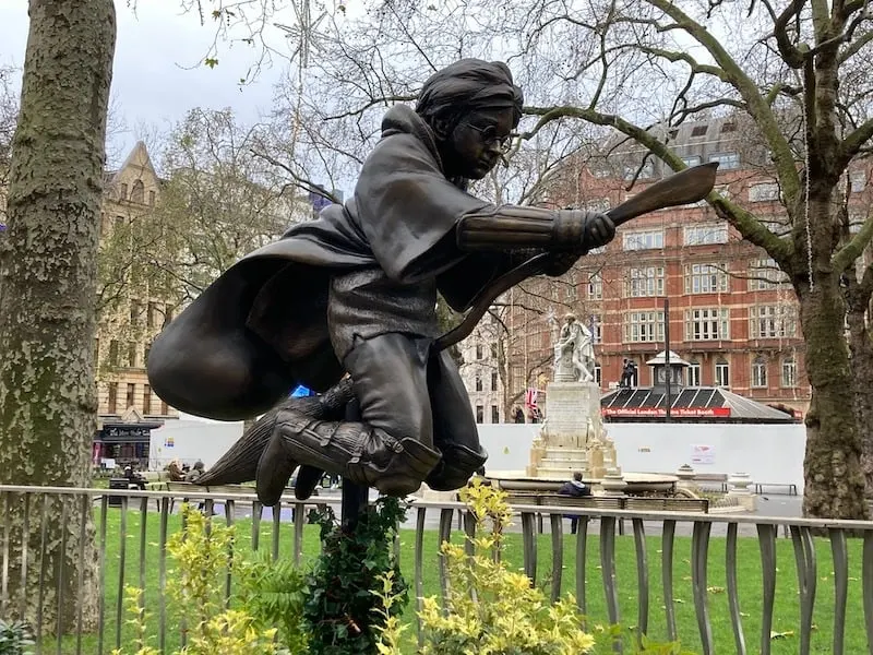 Harry Potter statue at Leicester Square